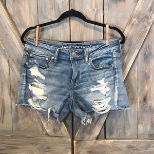 AE denim shorts